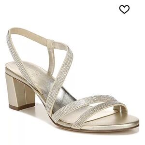 Naturalizer Gold Strappy Block Heel Sandals